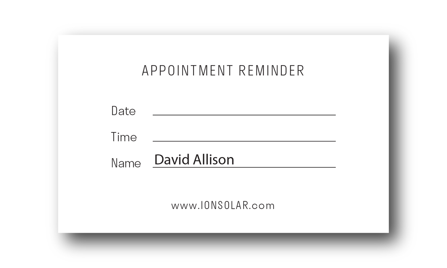 ION Appointment Reminder (3.5"x 2")